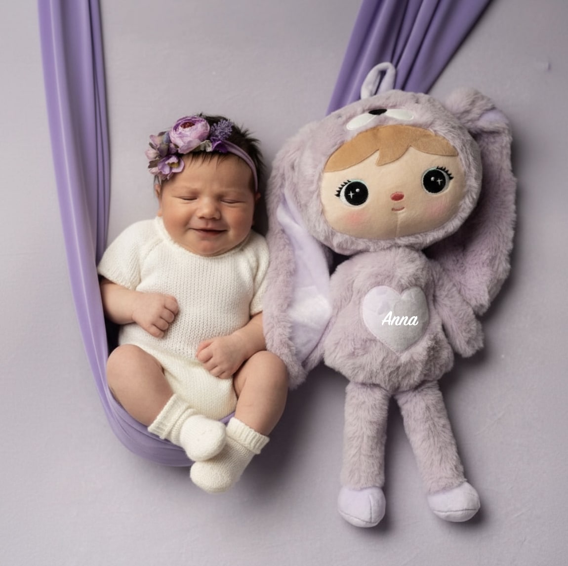 Metoodoll-Lila-pop-met-naam