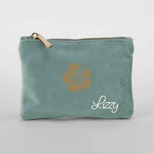 Make-up tas velvet Stonegreen