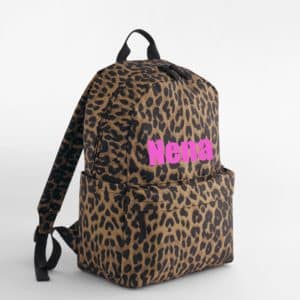 Grote Rugzak Kidz Leopard met naam