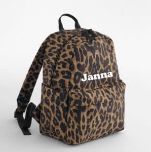 Rugzak met naam Leopard Kidz (mini)